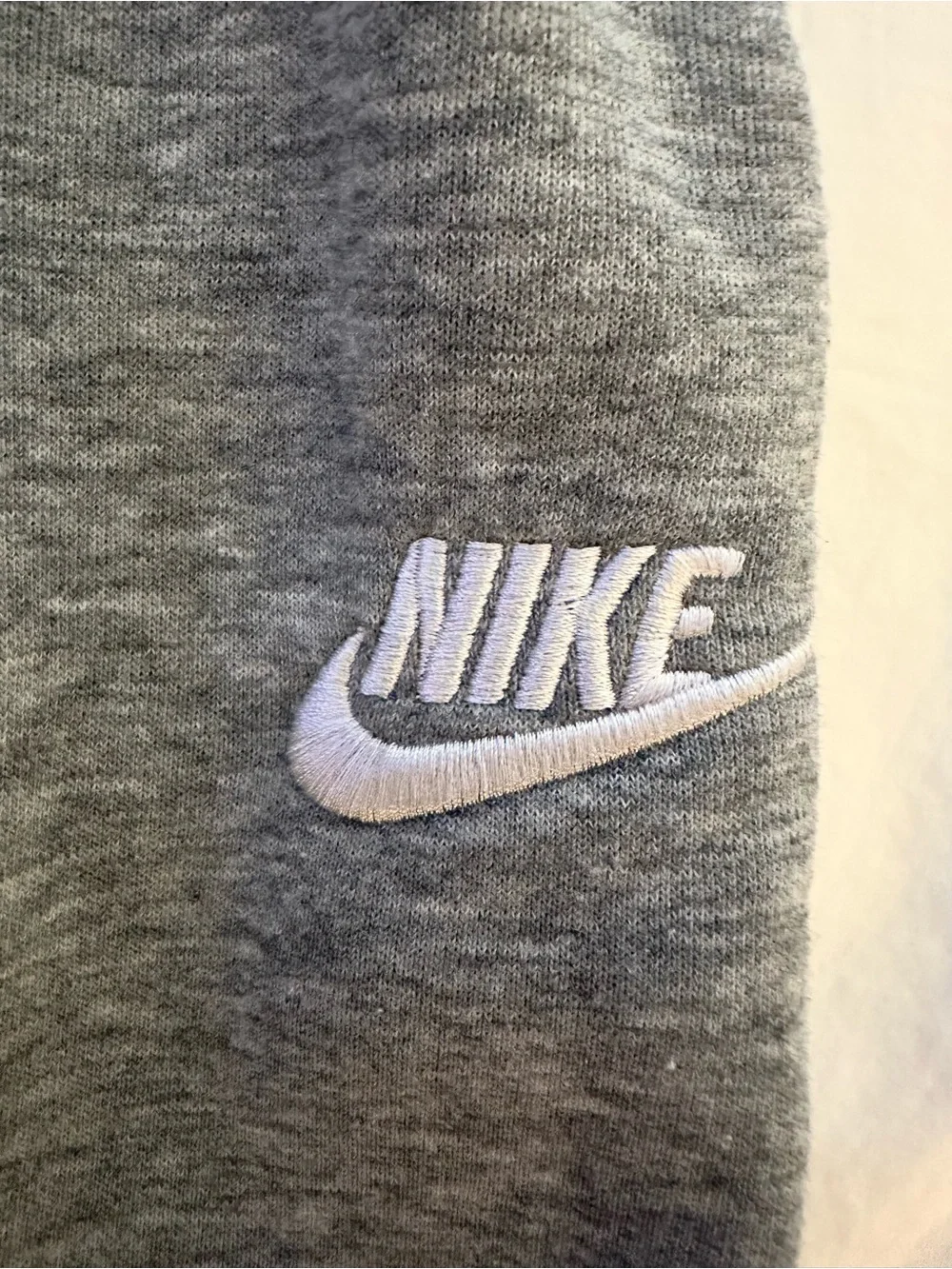 Nike Kids’ Grey Kids Fleece Joggers with White Logo